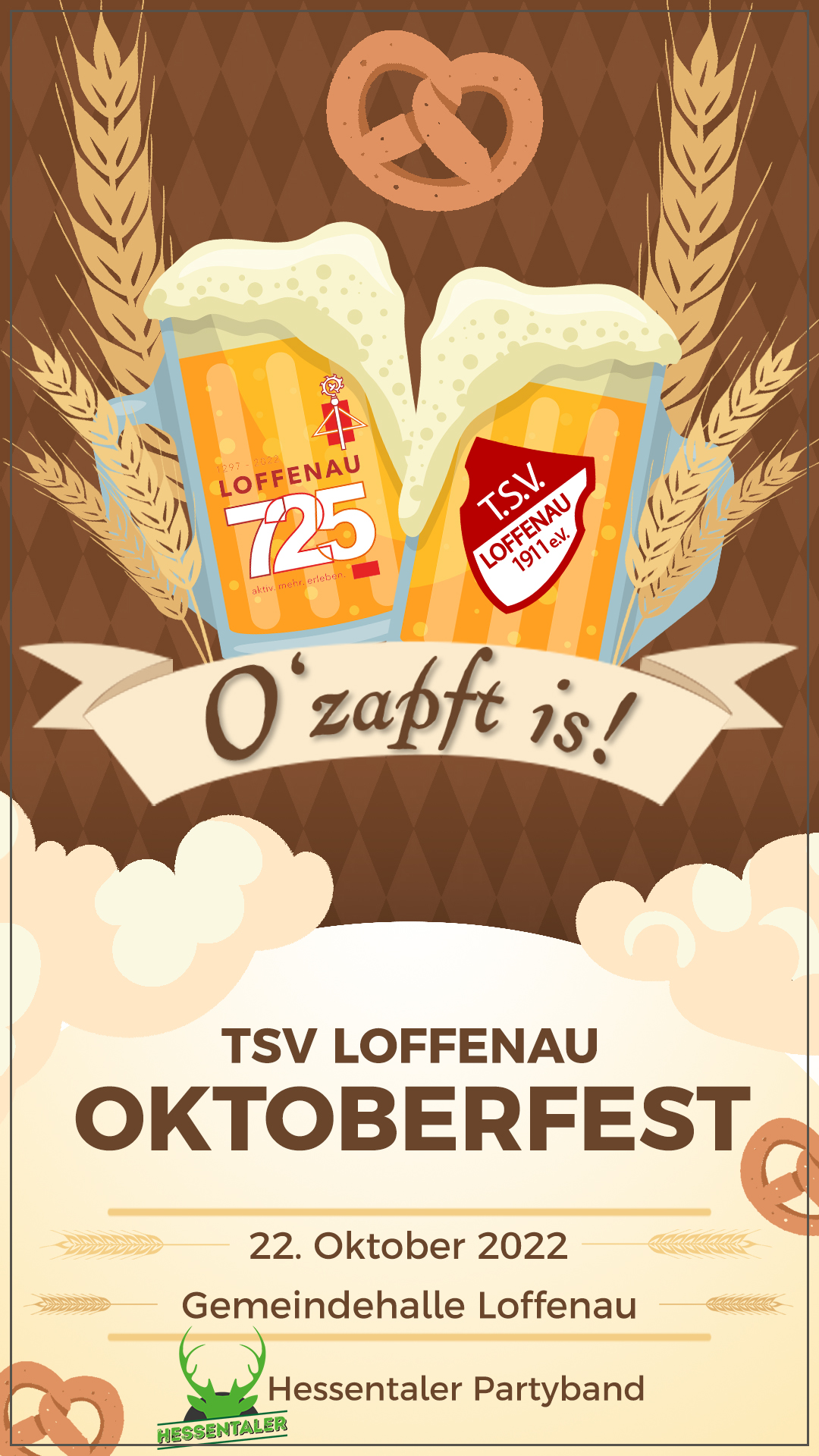 Auf diesem Bild ist das Plakat des TSV Loffenau für das Oktoberfest zu sehen.