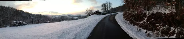Winter Straße Schnee